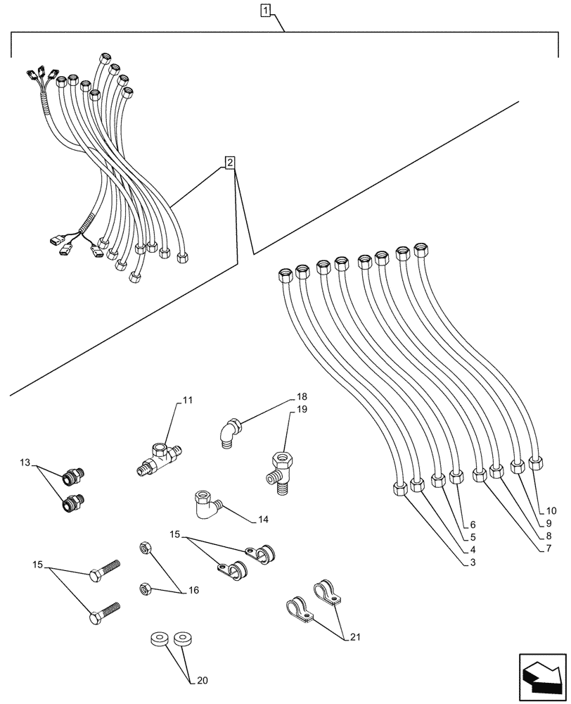 Схема запчастей Case CX80C - (84.100.316) - HYDRAULIC QUICK COUPLER MULTI-FIT S KIT (84) - BOOMS, DIPPERS & BUCKETS