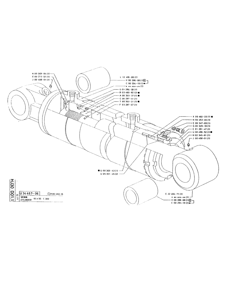 Схема запчастей Case RC200L - (064) - CYLINDER 