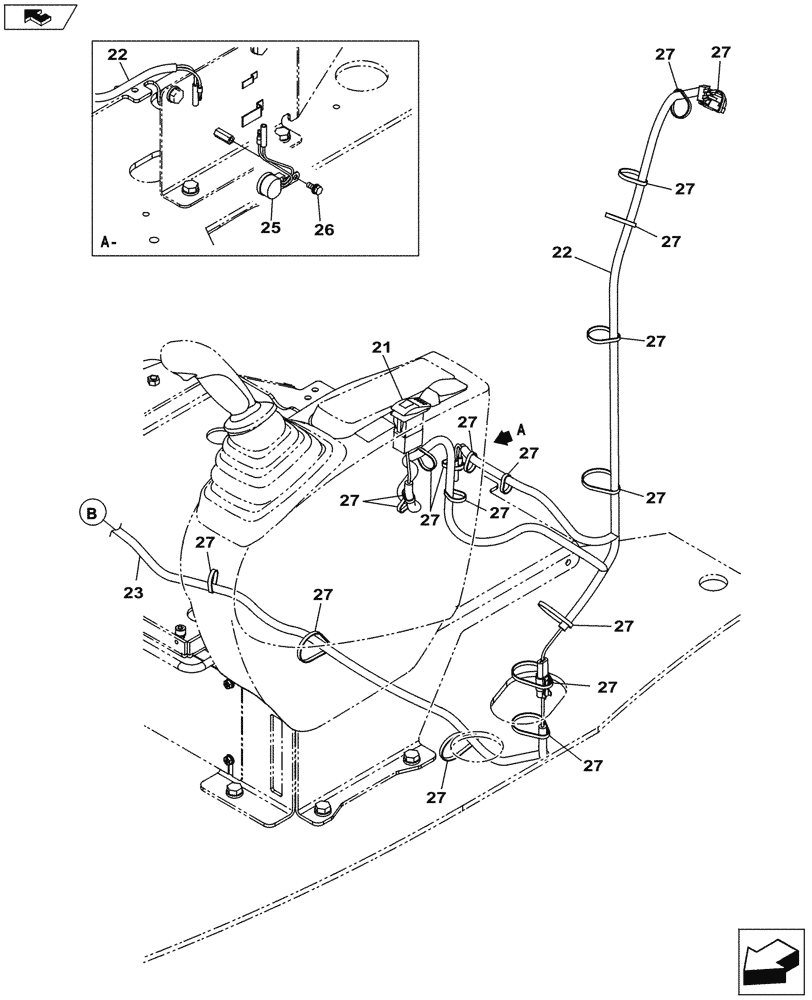 Схема запчастей Case CX145C SR - (35.734.AD[03]) - VAR - 781128 - QUICK COUPLER, VALVE, HARNESS (ANZ) (35) - HYDRAULIC SYSTEMS