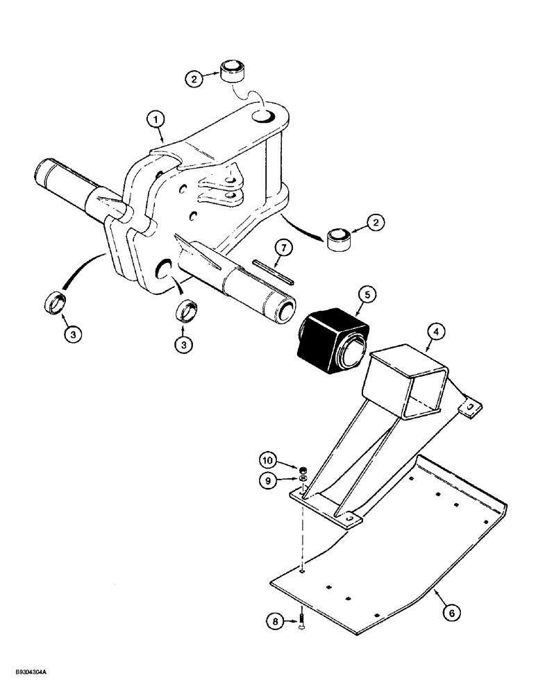 Схема запчастей Case 560 - (9-130) - PLOW BLADE MOUNTING BRACKET AND PLOW SKID SHOES, P85 PLOW (09) - CHASSIS/ATTACHMENTS