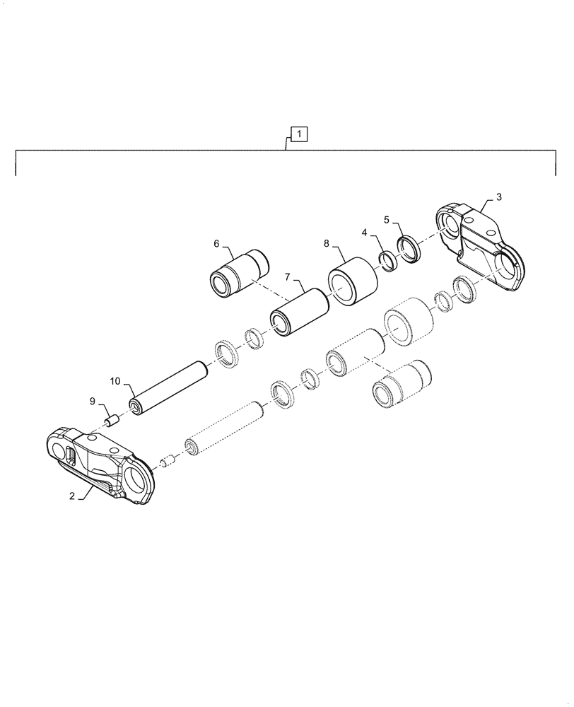 Схема запчастей Case 750M LT - (48.100.AD[10]) - KIT, TRACK LINK (48) - TRACKS & TRACK SUSPENSION