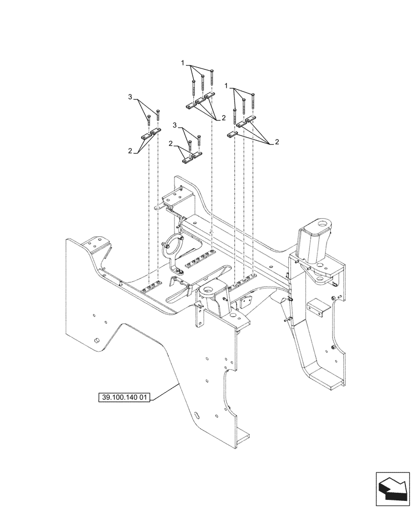 Схема запчастей Case 721G - (35.310.010) - CLAMP BLOCK FASTNERS (35) - HYDRAULIC SYSTEMS