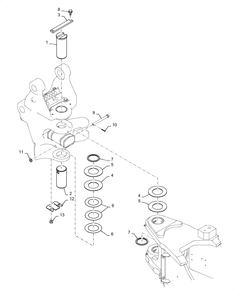 Схема запчастей Case CX31B - (39.100.BD[03]) - BRACKET INSTALL, SWING - ASN PW16-80064 (39) - FRAMES AND BALLASTING