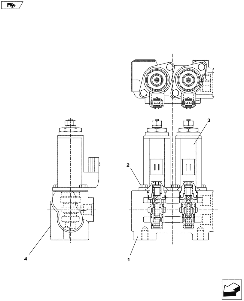 Схема запчастей Case CX145C SR - (35.310.AJ[05]) - VAR - 461863 - SOLENOID VALVE, SECOND OPTION LINE, W/ ELECTRICAL PROPORTIONAL CONTROL (ANZ) (35) - HYDRAULIC SYSTEMS