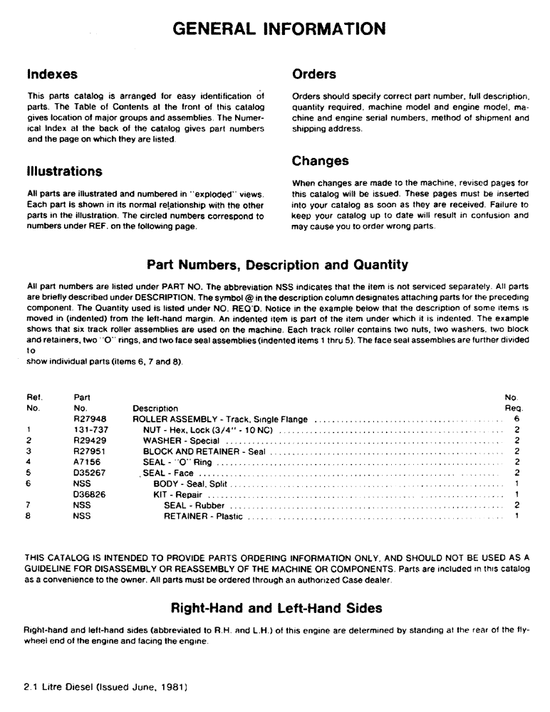 Схема запчастей Case DH4B - (01-3) - GENERAL INFORMATION (00) - GENERAL & PICTORIAL INDEX