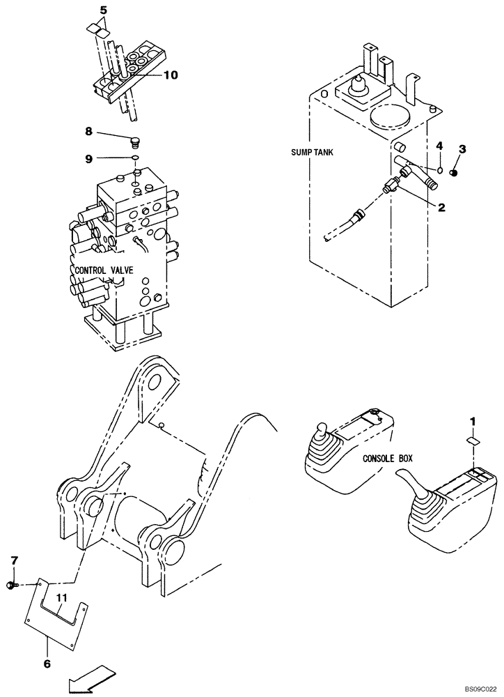 Схема запчастей Case CX135SR - (08-59) - PLUG (08) - HYDRAULICS