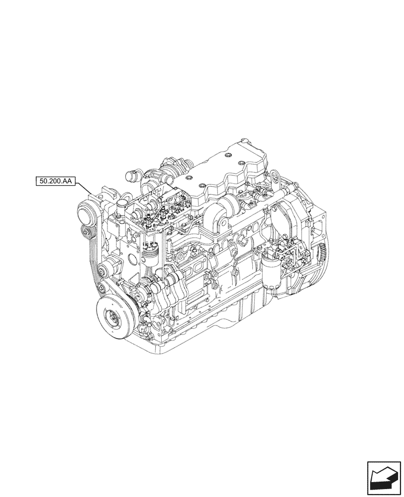 Схема запчастей Case F4HFE613F B004 - (50.000.00) - SECTION INDEX - CAB CLIMATE CONTROL (50) - CAB CLIMATE CONTROL