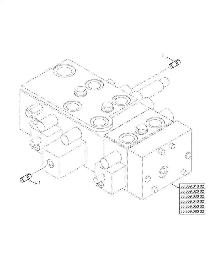 Схема запчастей Case 621G - (35.359.070[01]) - THROTTLE, CHECK VALVE (35) - HYDRAULIC SYSTEMS