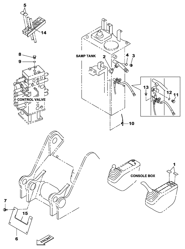 Схема запчастей Case CX135SR - (08-121) - HYDRAULIC CIRCUIT - PLUG, BLANK-OFF - OFFSET BACKHOE BOOM - OPTIONAL (08) - HYDRAULICS