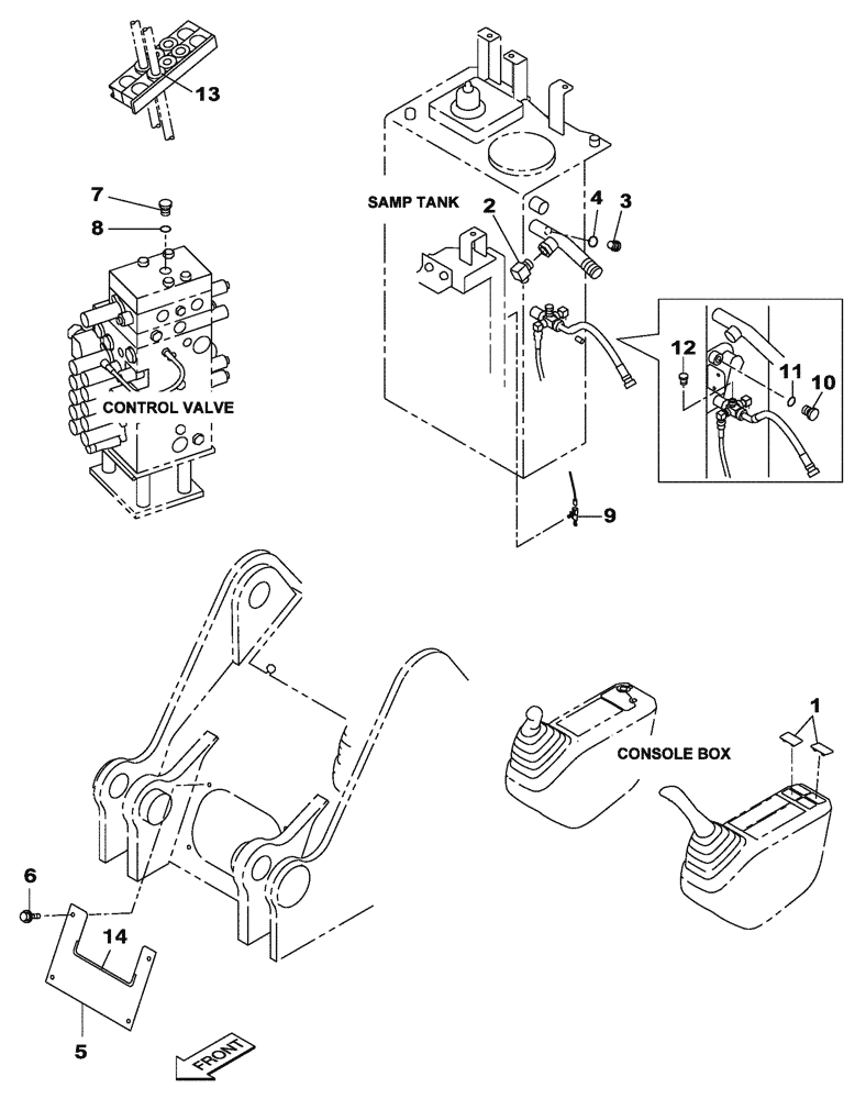Схема запчастей Case CX135SR - (08-120) - HYDRAULIC CIRCUIT - PLUG, BLANK-OFF - OFFSET BACKHOE BOOM - OPTIONAL (08) - HYDRAULICS