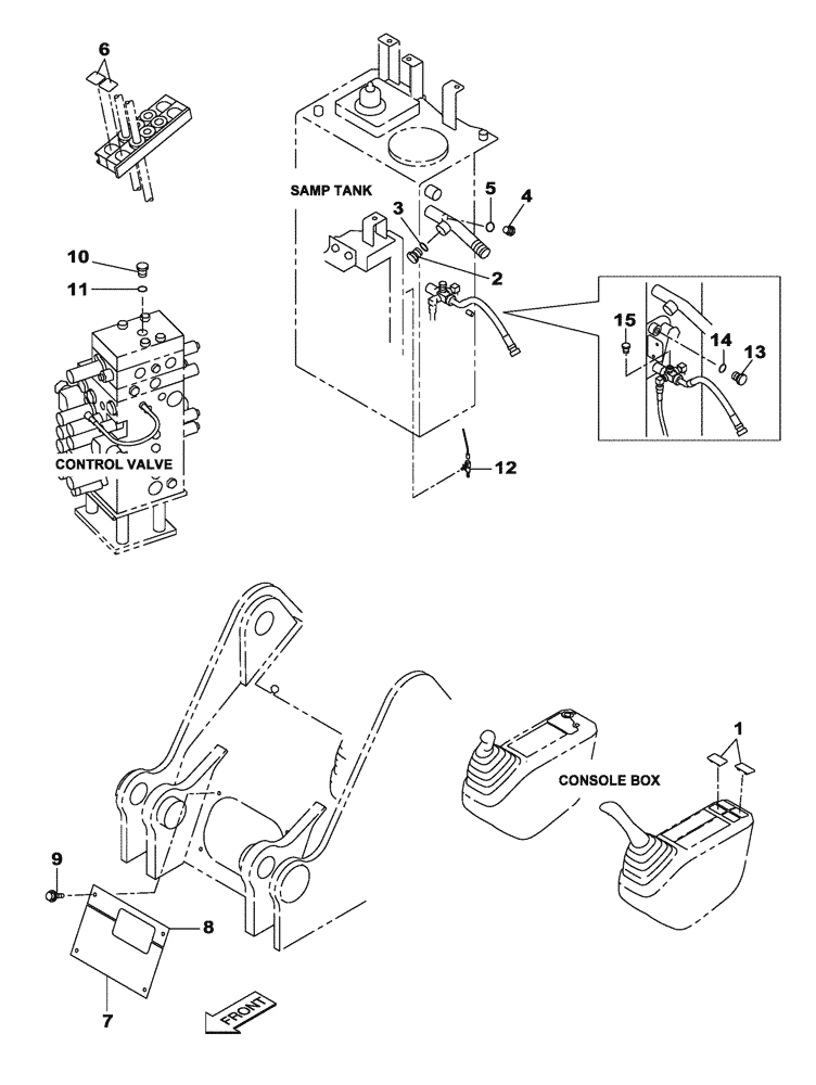 Схема запчастей Case CX135SR - (08-122) - HYDRAULIC CIRCUIT - PLUG, BLANK-OFF - OFFSET BACKHOE BOOM - OPTIONAL (08) - HYDRAULICS