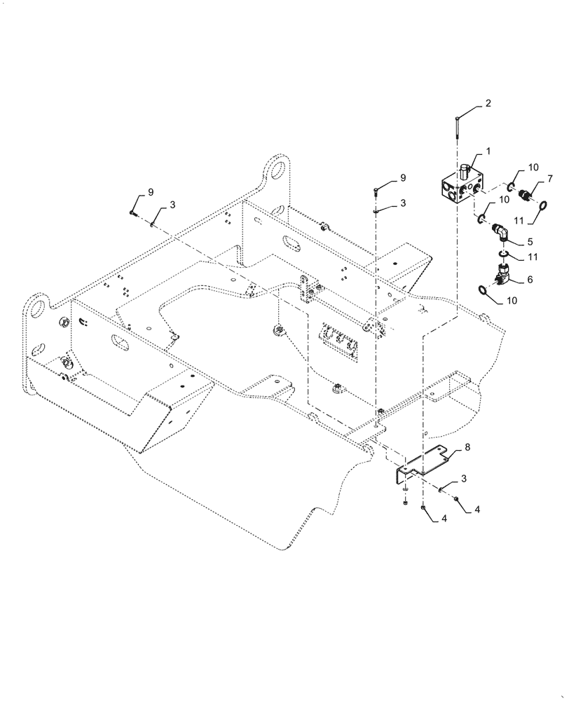 Схема запчастей Case 921G - (35.752.010[03]) - COOLING FAN RELIEF VALVE INSTALLATION (35) - HYDRAULIC SYSTEMS