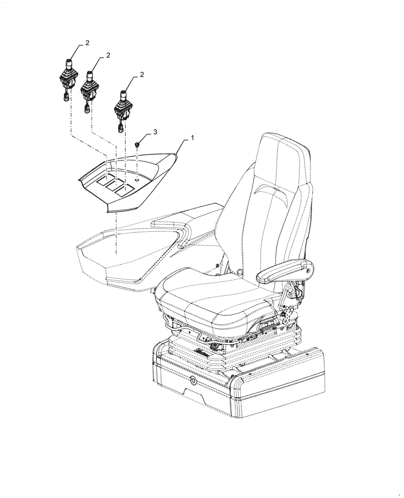 Схема запчастей Case 921G - (55.512.050[01]) - VAR - 734053 - JOYSTICK, CONTROL - 3 LEVER - EH (55) - ELECTRICAL SYSTEMS