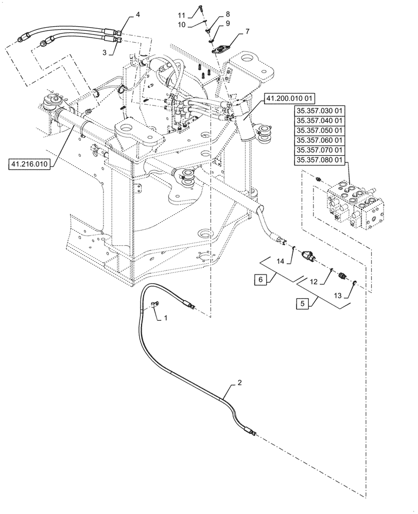 Схема запчастей Case 621G - (41.200.020[01]) - VAR - 782441 - STANDARD STEERING - W/O JOYSTICK (41) - STEERING