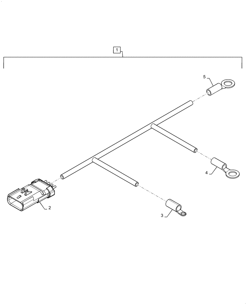 Схема запчастей Case TV380 - (55.302.010[01]) - WIRE HARNESS & CONNECTOR, STARTER & ALTERNATOR (55) - ELECTRICAL SYSTEMS