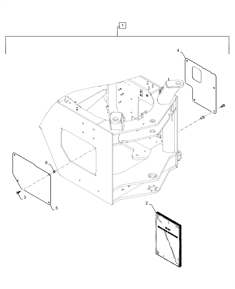 Схема запчастей Case 621G - (88.100.39[03]) - DIA KIT, REAR CHASSIS SIDE GUARDS (88) - ACCESSORIES
