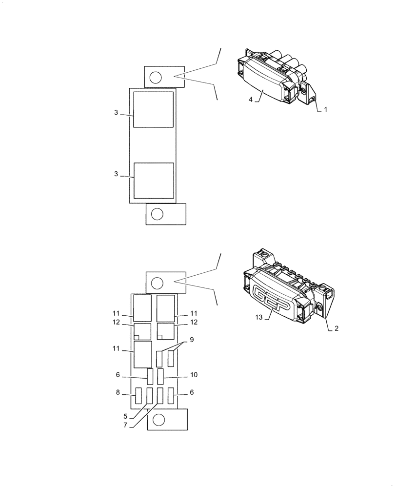 Схема запчастей Case 721G - (55.101.020[04]) - FUSE HOLDER RELAY ASSEMBLY (55) - ELECTRICAL SYSTEMS