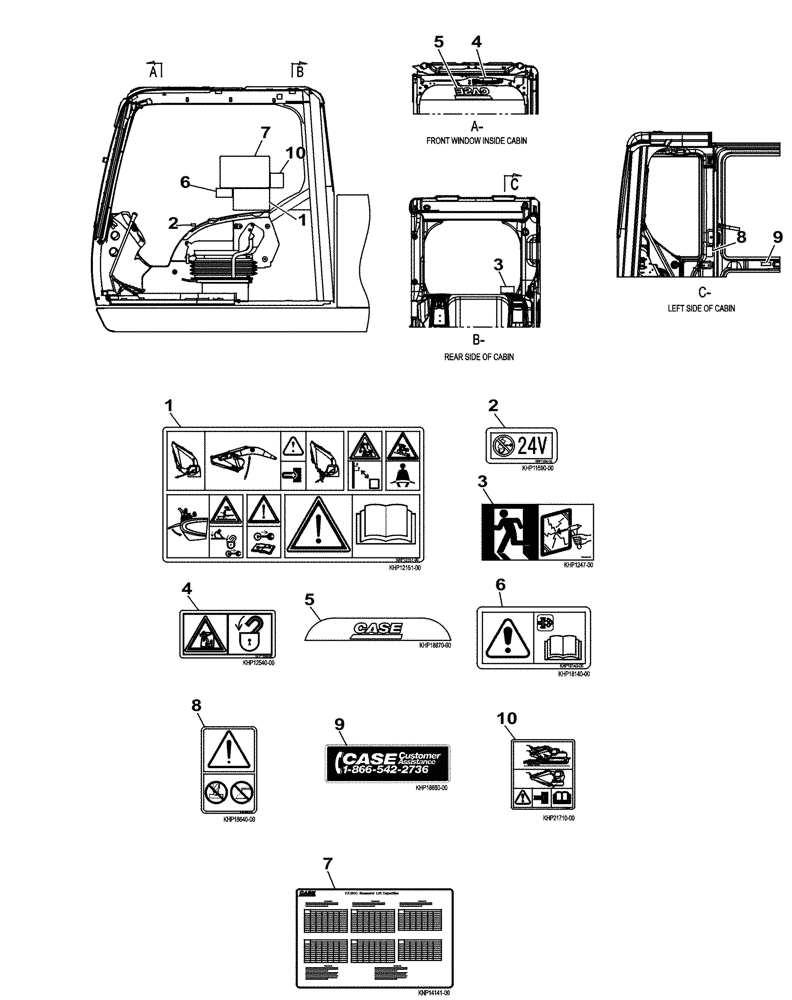 Схема запчастей Case CX130C - (90.108.AF[02]) - DECALS - NAMEPLATE (ANZ) (90) - PLATFORM, CAB, BODYWORK AND DECALS