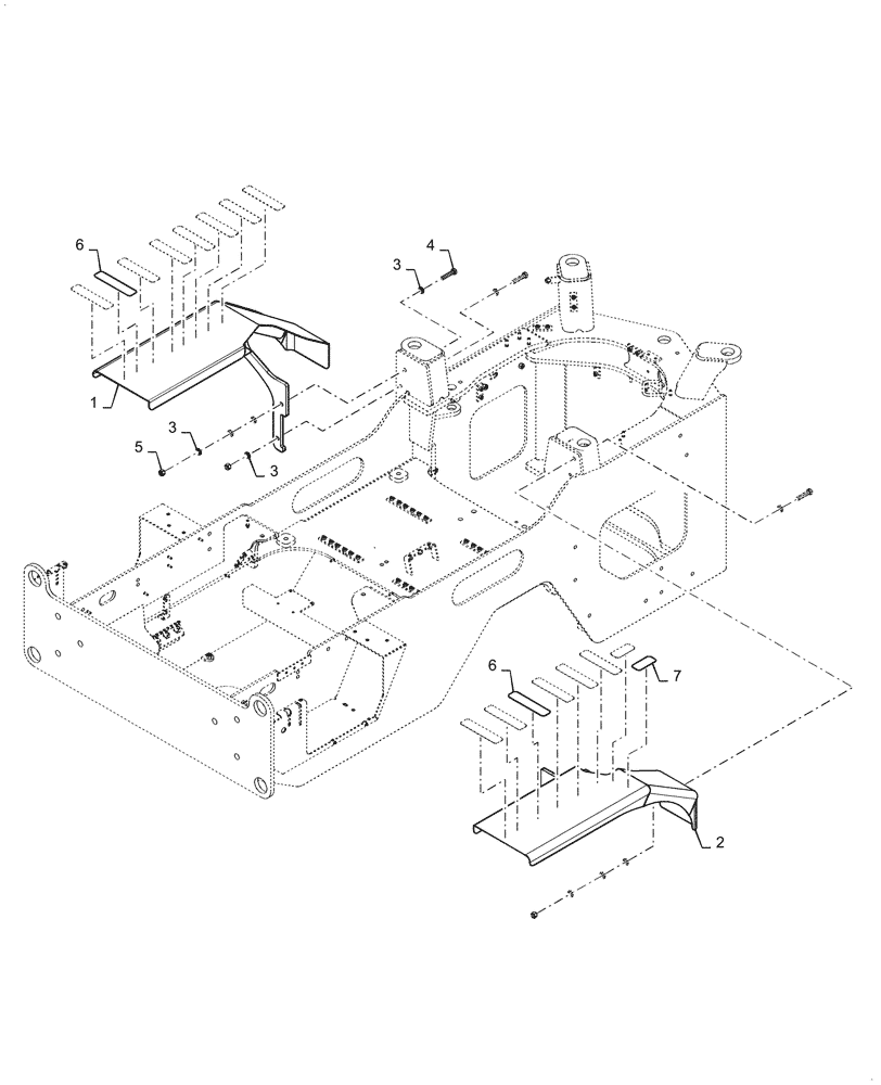 Схема запчастей Case 621G - (90.116.090) - VAR - 782509 - REAR FENDER STANDARD (90) - PLATFORM, CAB, BODYWORK AND DECALS