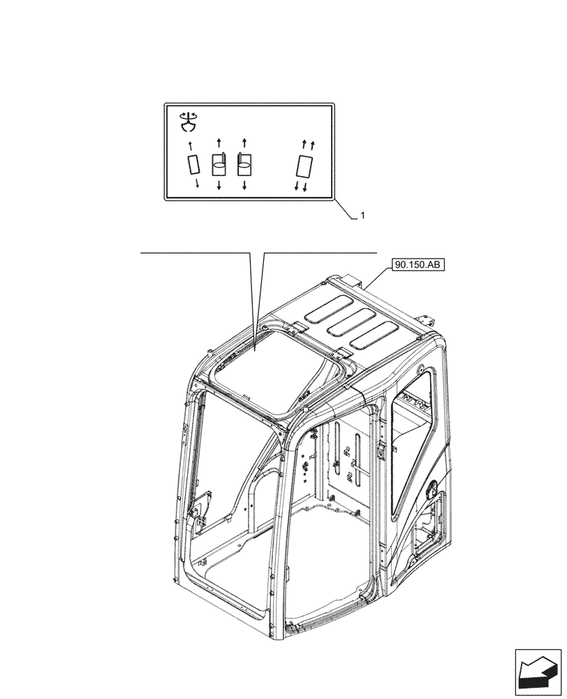 Схема запчастей Case CX250D LC LR - (90.108.AA[08]) - VAR - 461863 - CLAMSHELL BUCKET, ROTATION, W/ ELECTRICAL PROPORTIONAL CONTROL (90) - PLATFORM, CAB, BODYWORK AND DECALS