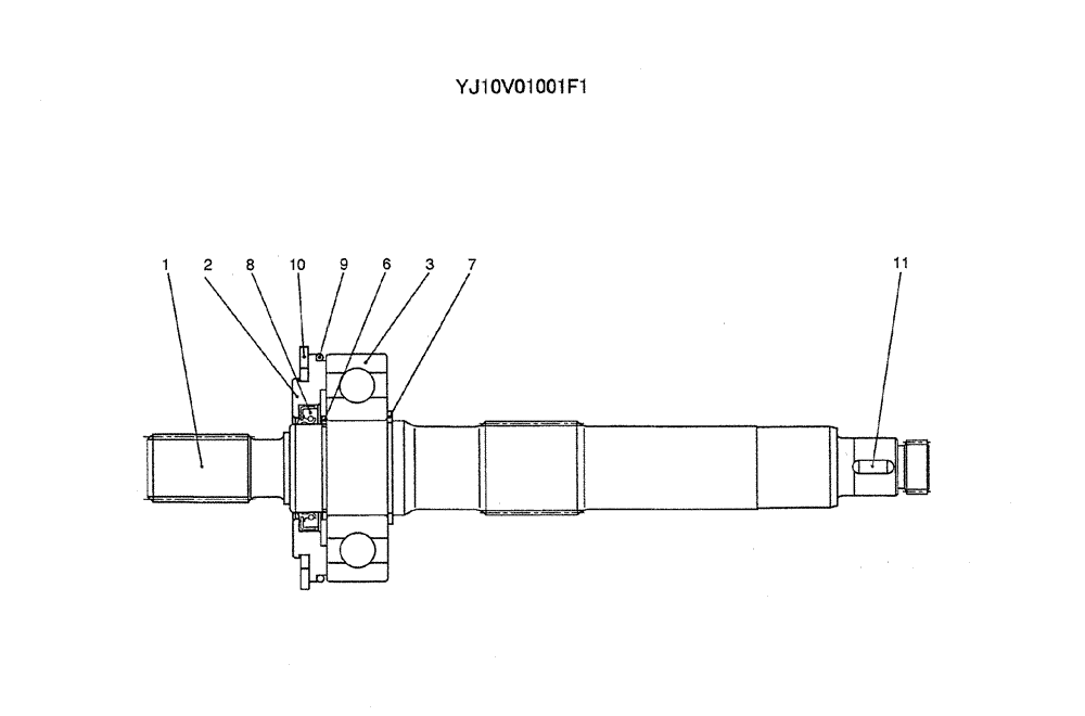 Схема запчастей Case CX50B - (07-026) - SHAFT ASSY (YJ10V01001F1) ELECTRICAL AND HYDRAULIC COMPONENTS