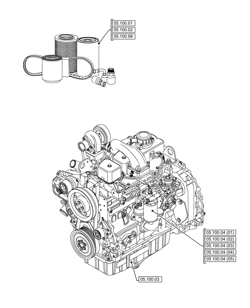 Схема запчастей Case 590SN - (05.000.00) - SECTION INDEX - SERVICE & MAINTENANCE (05) - SERVICE & MAINTENANCE