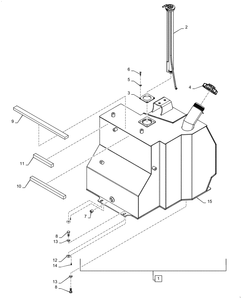 Схема запчастей Case 850M WT/LGP - (10.216.AL[03]) - VAR - 784606, FUEL TANK FIRE PLOW READY ASN - NFDC20132 (10) - ENGINE