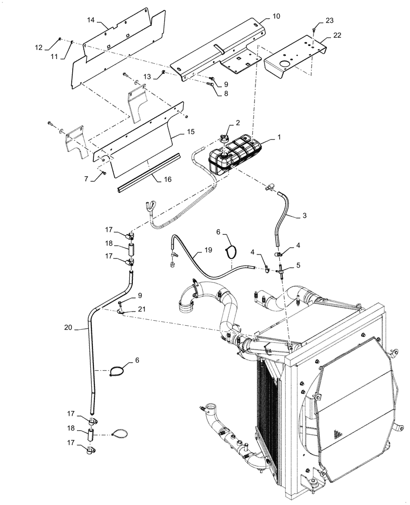 Схема запчастей Case 1650M XLT BD - (10.400.040) - RADIATOR & RELATED PARTS (10) - ENGINE