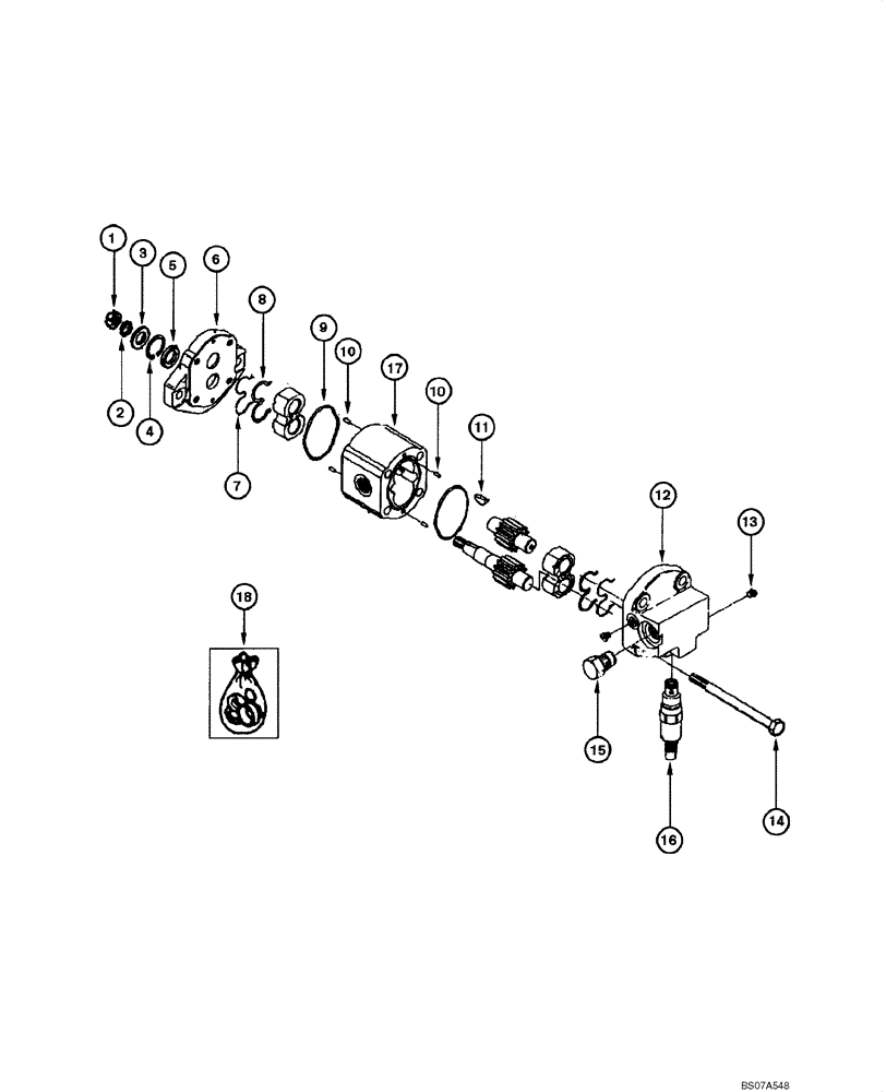 Схема запчастей Case 865 VHP - (08.35[00]) - MOTOR HYDRAULIC - ASSEMBLY (08) - HYDRAULICS