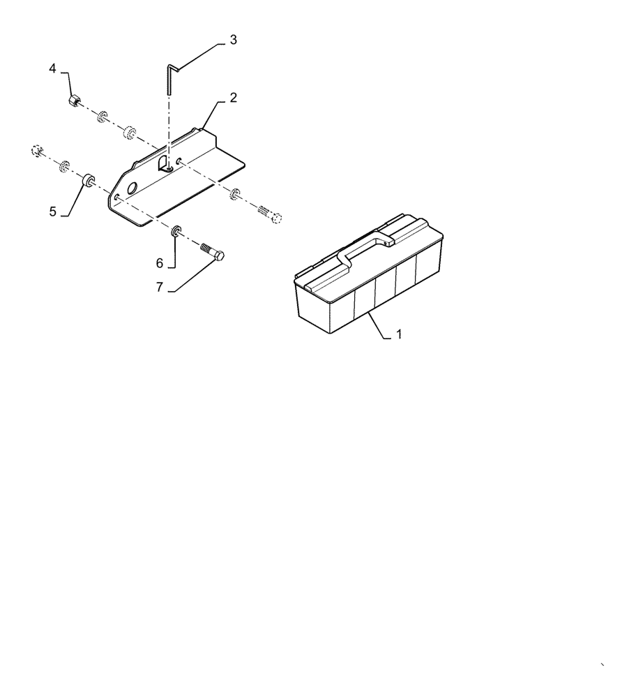 Схема запчастей Case 521G - (88.100.020[01]) - VAR - 482141 - TOOL BOX (88) - ACCESSORIES