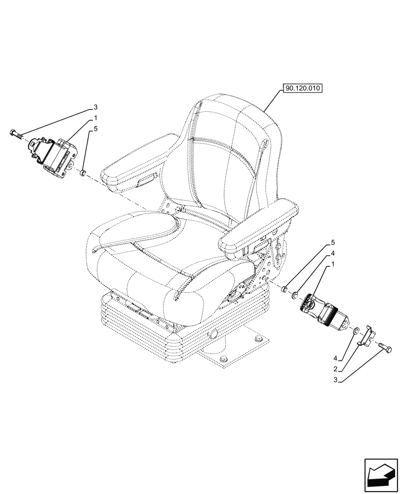 Схема запчастей Case 580N EP - (90.151.040) - VAR - 747735 - SEAT BELT, SEAT NON-SUSPENSION, 3 INCH (90) - PLATFORM, CAB, BODYWORK AND DECALS
