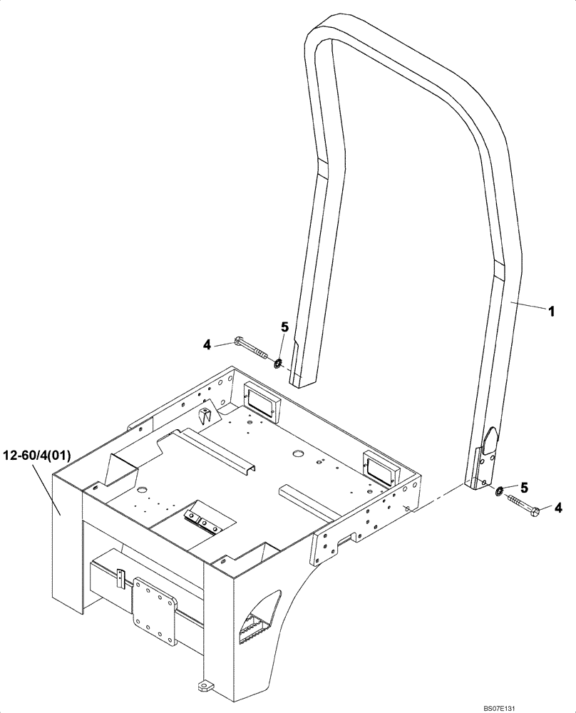 Схема запчастей Case DV204 - (12-575/4[02]) - FRAME ROPS (GROUP 575/4) (09) - CHASSIS/ATTACHMENTS