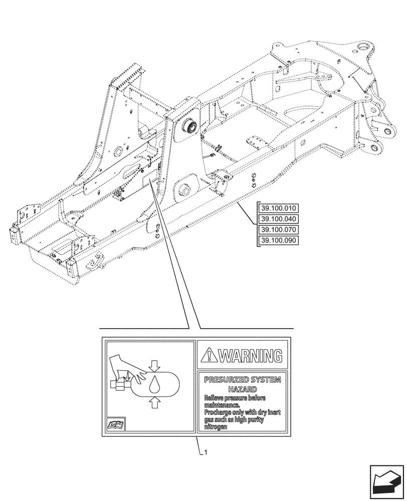 Схема запчастей Case 580SN WT - (90.108.215) - VAR - 747882, 747883 - WARNING DECAL, RIDE CONTROL (90) - PLATFORM, CAB, BODYWORK AND DECALS