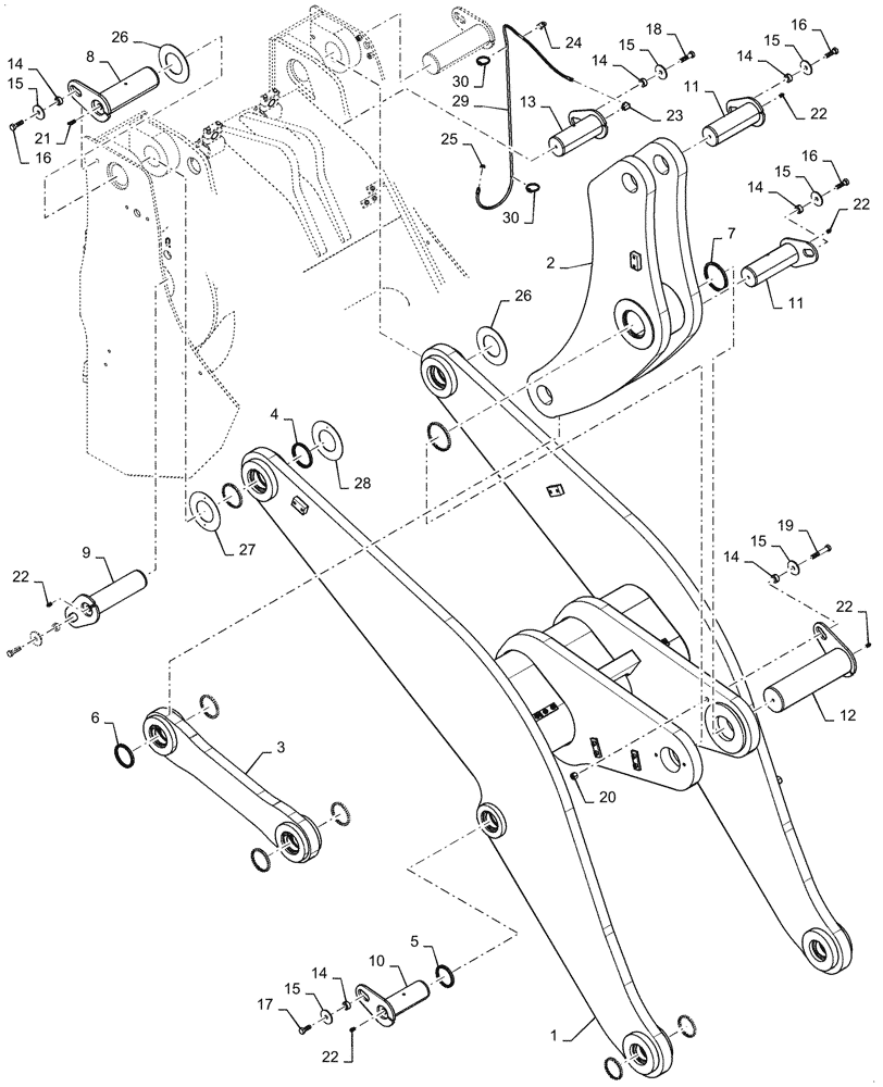 Схема запчастей Case 921G - (39.100.090) - LIFT ARM, Z-BAR (39) - FRAMES AND BALLASTING