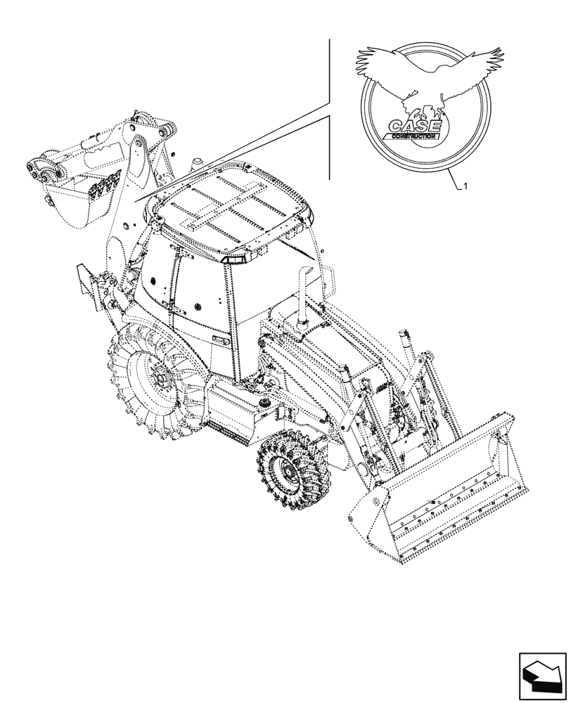 Схема запчастей Case 580N EP - (90.108.840) - VAR - 747882 - MODEL IDENTIFICATION DECAL (90) - PLATFORM, CAB, BODYWORK AND DECALS