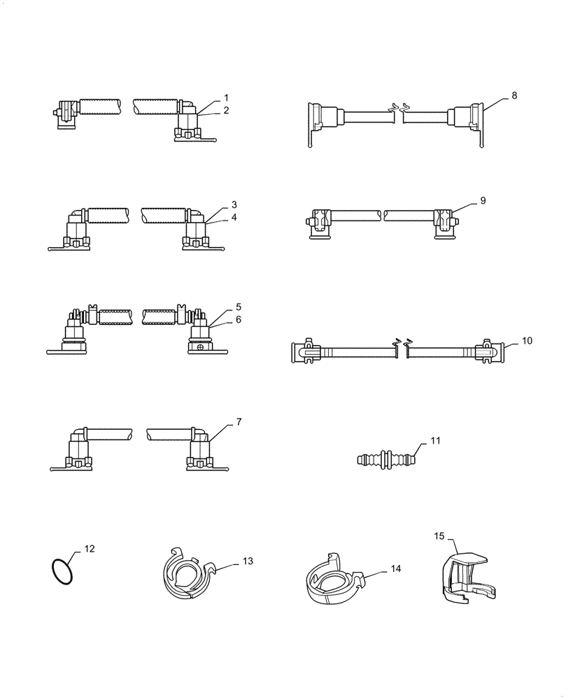 Схема запчастей Case TR310 - (10.500.AD[05]) - DEF/ADBLUE LINES SERVICE REPAIR PARTS, TIER 4B (10) - ENGINE