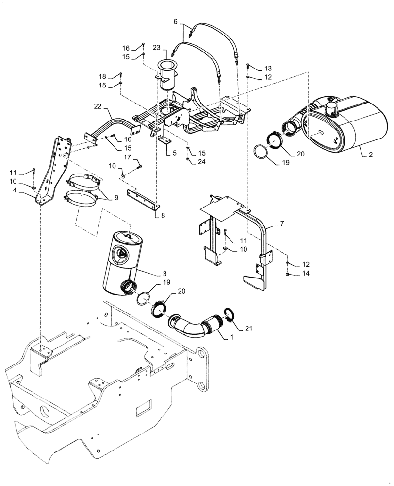 Схема запчастей Case 921G - (10.254.010) - MUFFLER (10) - ENGINE