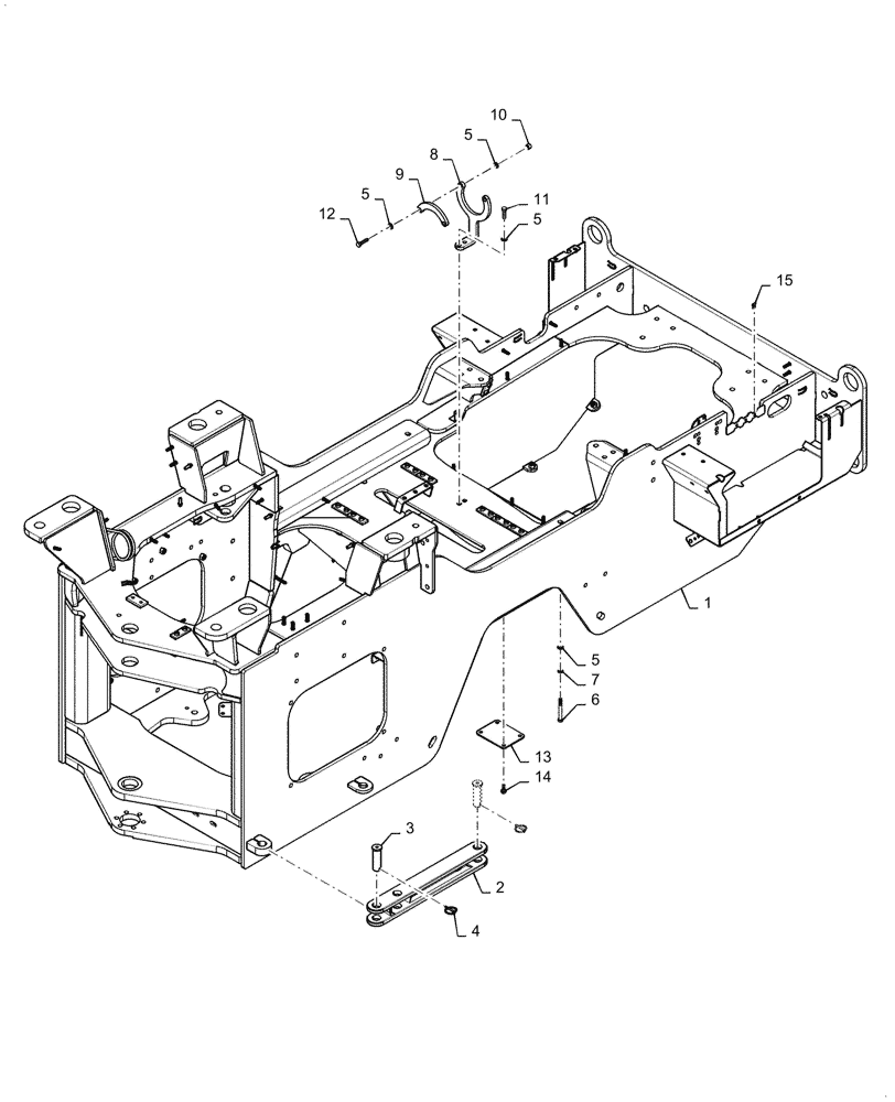 Схема запчастей Case 921G - (39.100.030) - REAR CHASSIS, Z-BAR / XR (39) - FRAMES AND BALLASTING