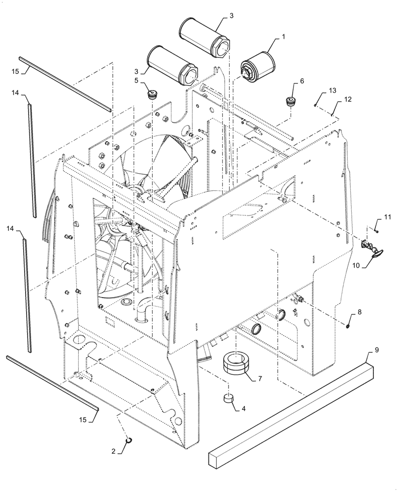 Схема запчастей Case 821G - (35.300.040[02]) - HYDRAULIC RESERVOIR FILTER (35) - HYDRAULIC SYSTEMS
