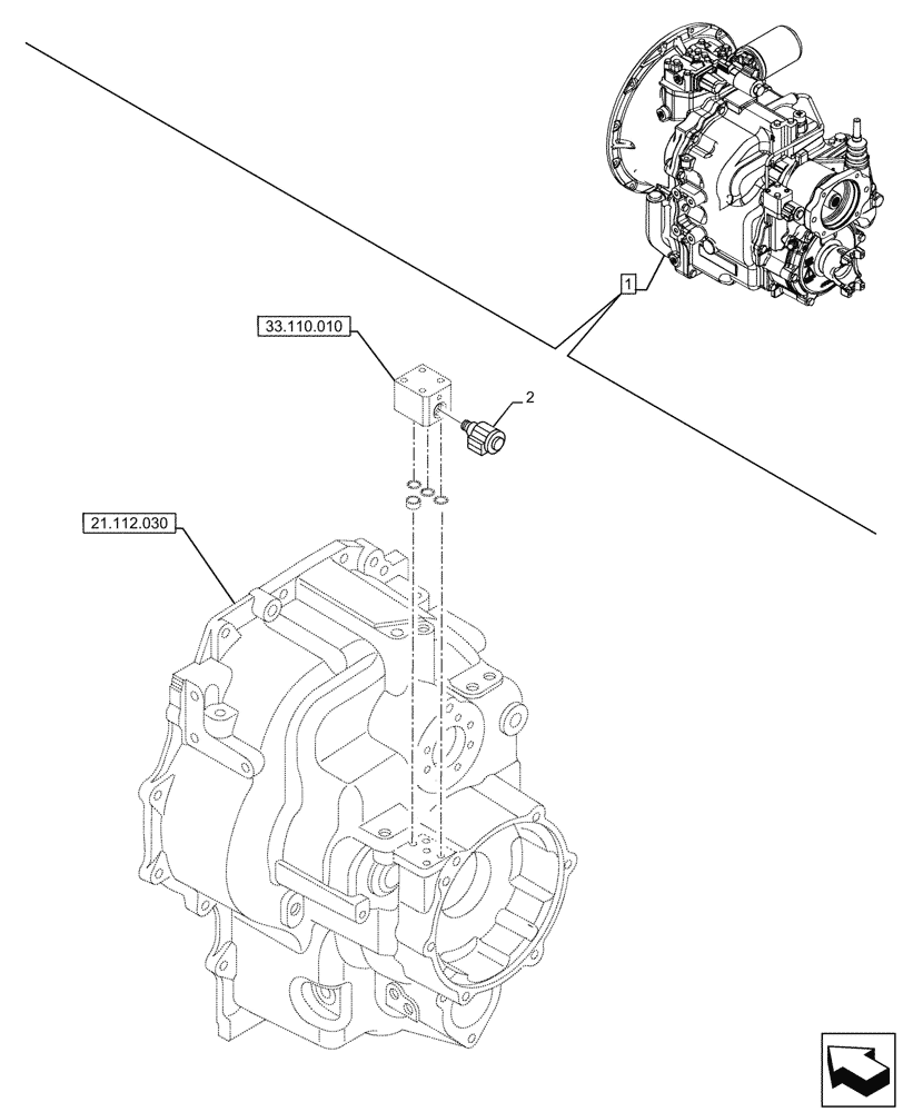 Схема запчастей Case 580N EP - (55.031.020) - VAR - 423058 - TRANSMISSION, POWERSHUTTLE, COMPONENTS, PARKING BRAKE, SOLENOID (55) - ELECTRICAL SYSTEMS