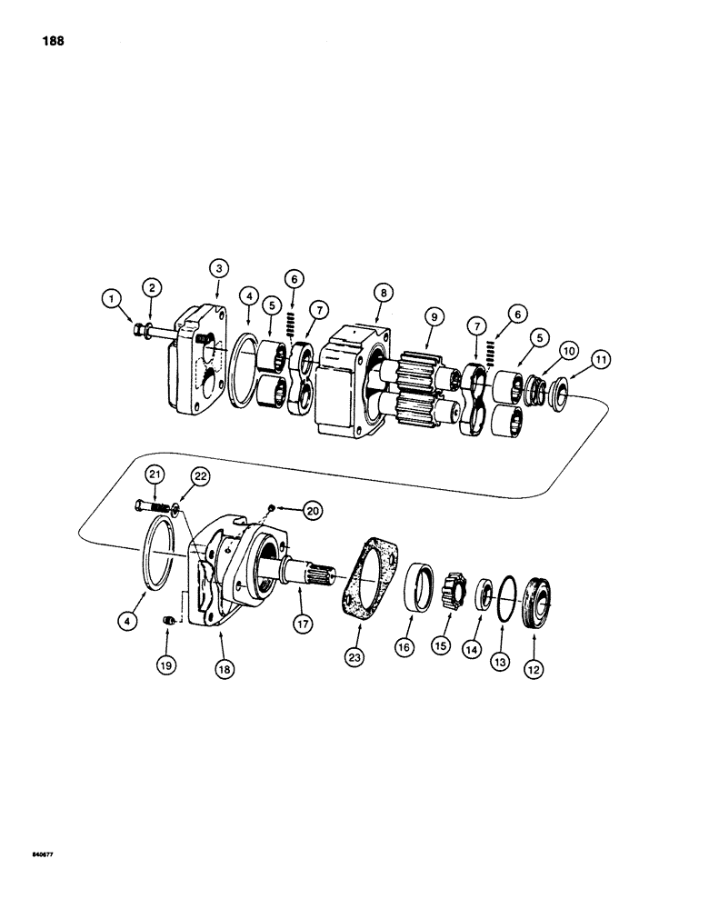 Схема запчастей Case 880D - (188) - S33530 SWING HYDRAULIC MOTOR (07) - HYDRAULIC SYSTEM
