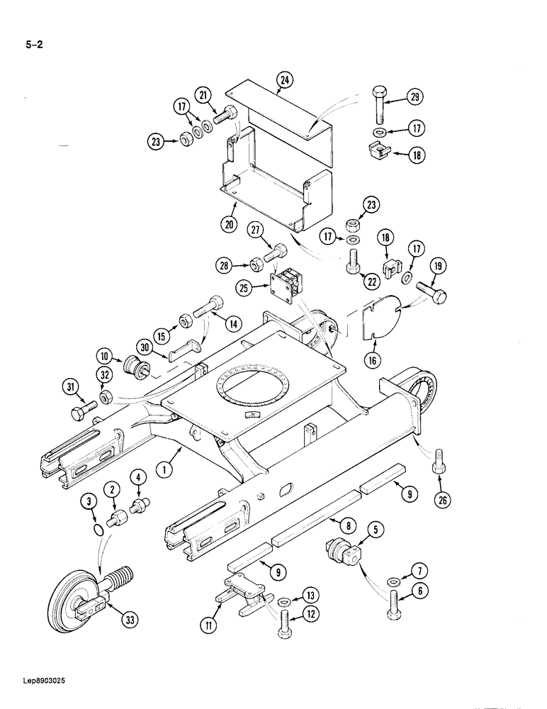 Схема запчастей Case 688 - (5-02) - TRACK FRAME AND UNDERCARRIAGE (11) - TRACKS/STEERING
