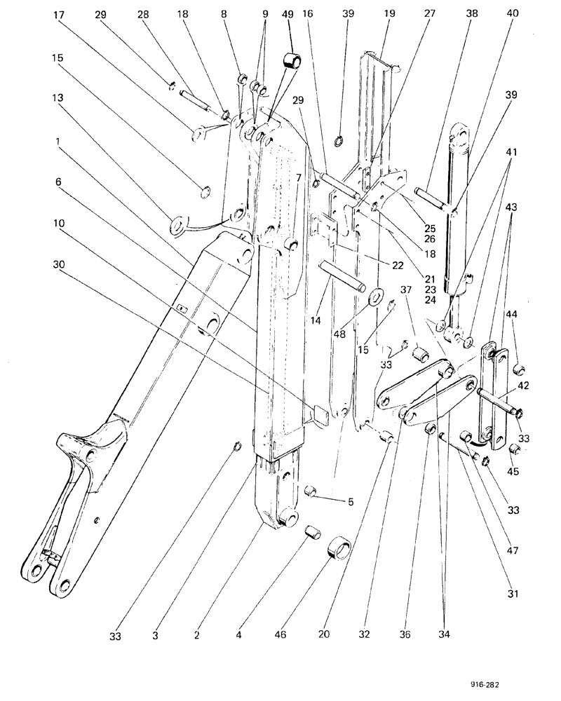 Схема запчастей Case 580F - (238) - AXIAL AND SIDE SHIFT BACKHOE PARTS EXTENDAHOE (84) - BOOMS, DIPPERS & BUCKETS