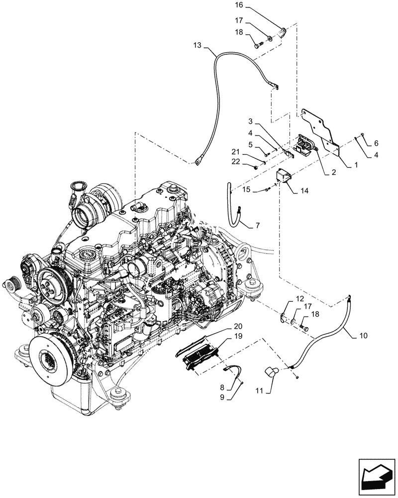 Схема запчастей Case 1650M XLT PAT - (55.202.010) - VAR - 784106 - COLD START HEATER (55) - ELECTRICAL SYSTEMS