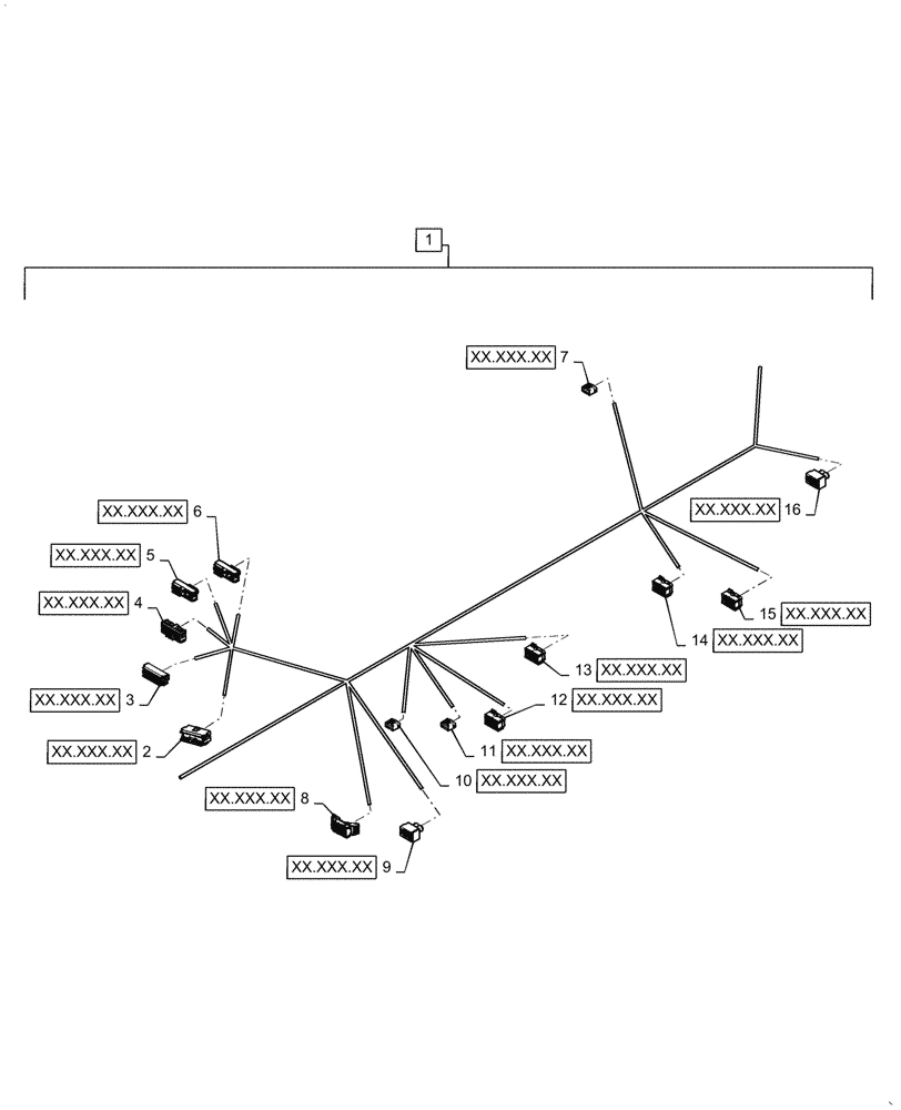 Схема запчастей Case 921G - (55.510.030[05]) - CAB MAIN WIRE HARNESS ASSEMBLY (55) - ELECTRICAL SYSTEMS