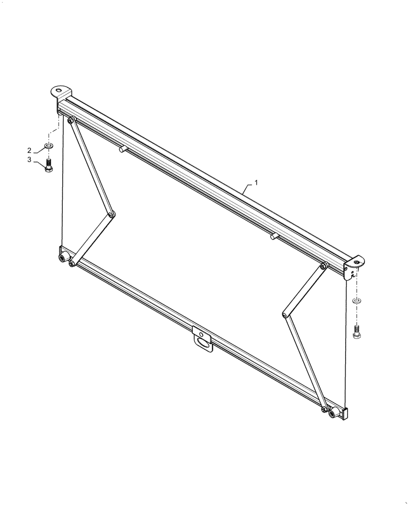 Схема запчастей Case 1021G - (90.151.040) - VAR - 734065 - SUN CURTAIN INSTALLATION (90) - PLATFORM, CAB, BODYWORK AND DECALS