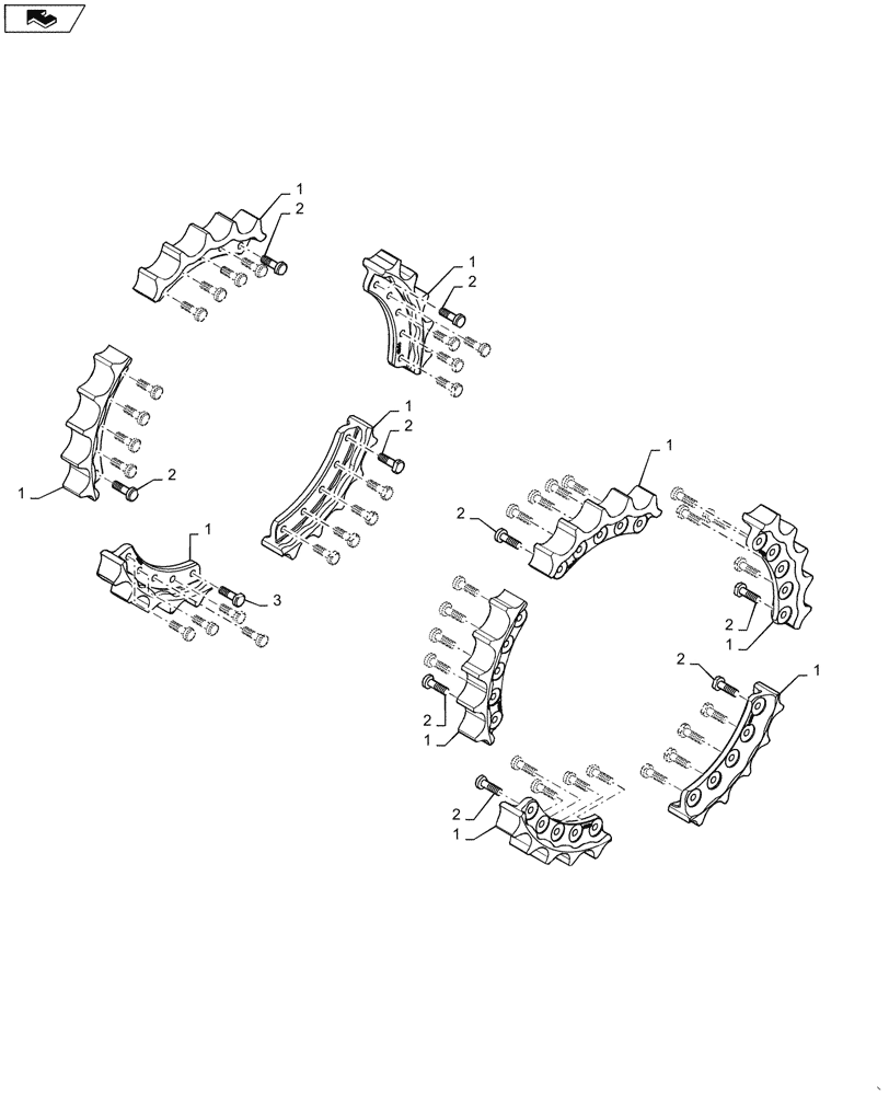 Схема запчастей Case 1650M XLT PAT - (48.130.010) - VAR - 784785, 784786, 784788, 784789, 784792, 784794, 784795, 784800, 784802, 784803 - SPROCKET, SEGMENT 25 TOOTH (48) - TRACKS & TRACK SUSPENSION