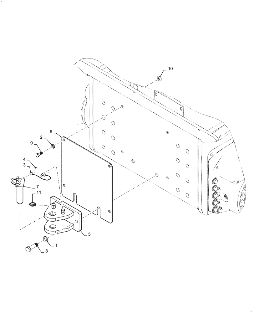 Схема запчастей Case 1650M XLT BD - (37.106.010) - VAR - 784572 - HITCH, DOZER, TOW HOOK (37) - HITCHES, DRAWBARS & IMPLEMENT COUPLINGS