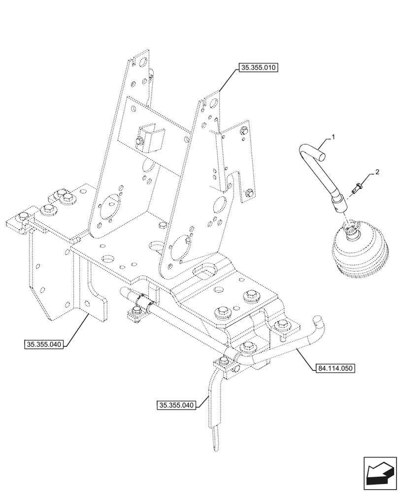 Схема запчастей Case 580N EP - (84.114.080) - VAR - 742369 - BOOM, TRANSPORT LOCK, MECHANICAL, CONTROLS, FOOT, LEVER, PILOT CONTROLS (84) - BOOMS, DIPPERS & BUCKETS