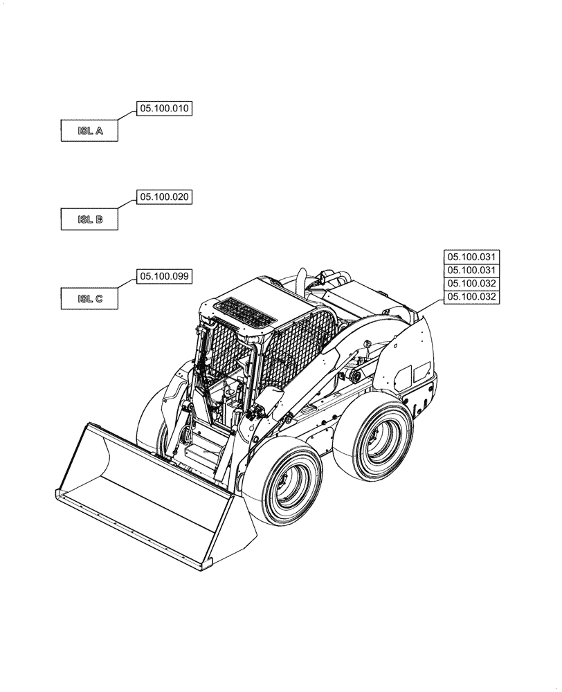 Схема запчастей Case SV340 - (05.000.00) - PICTORIAL INDEX - MACHINE COMPLETION AND EQUIPMENT (05) - SERVICE & MAINTENANCE